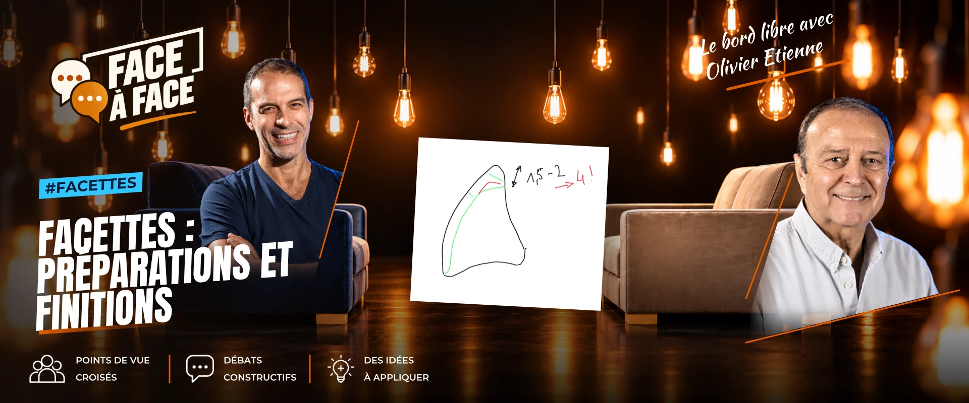 Facettes : préparations et finitions (Face à Face, saison 1 épisode 32) : Facettes : pourquoi les facettes sont-elles si économes de tissu ?