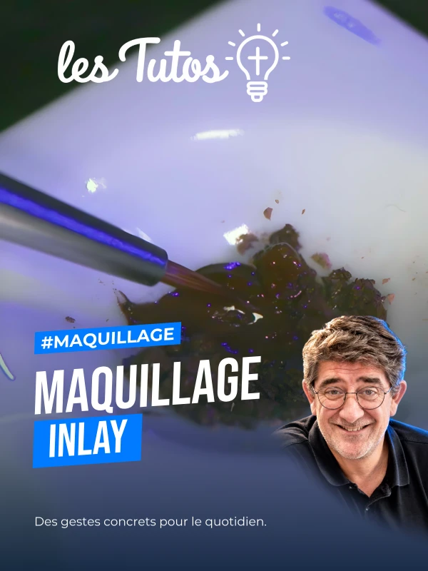 Maquillage inlay (Tuto, saison 2 épisode 27) : Démonstration technique de Benoit Capelle : le maquillage d'un inlay céramique, du choix de teinte au…